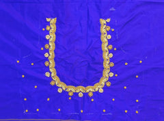 NR729IB - Ink Blue Colour Maggam Work Blouse