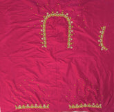 NR729TP - Tomato Pink Colour Maggam Work Blouse