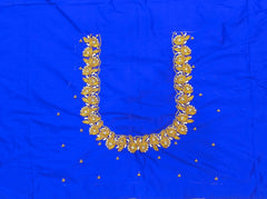 NR698IB - Ink Blue Colour Maggam Work Blouse