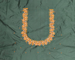 NR698BG - Bottle Green Colour Maggam Work Blouse