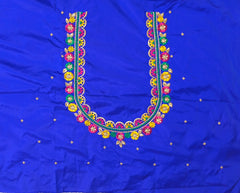 NR468B - Blue Colour Computer Multi Work Blouse