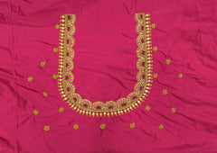 NR769TP - Tomota Pink Colour Maggam Work Blouse