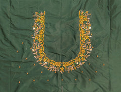 NR1150BG - Bottle Green Colour Maggam Work Blouse