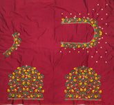 NR479M - Maroon Colour Computer Multi Work Blouse