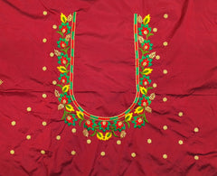 NR479M - Maroon Colour Computer Multi Work Blouse