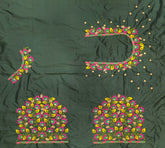 NR479BG - Bottle Green Colour Computer Multi Work Blouse