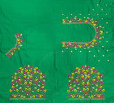 NR479G - Green Colour Computer Multi Work Blouse