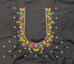 NR479BL - Black Colour Computer Multi Work Blouse