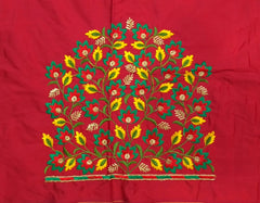 NR479R - Red Colour Computer Multi Work Blouse