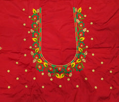 NR479R - Red Colour Computer Multi Work Blouse