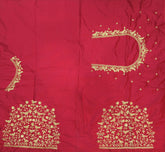 NR398R - Red Colour Computer Work Blouse