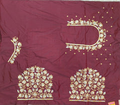 NR399M - Maroon Colour Computer Work Blouse