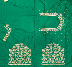 NR399G - Green Colour Computer Work Blouse