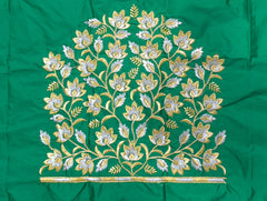 NR399G - Green Colour Computer Work Blouse