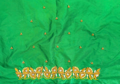 NR698G - Green Colour Maggam Work Blouse