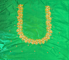NR698G - Green Colour Maggam Work Blouse