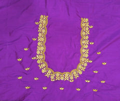 NR795V - Violet Colour Maggam Work Blouse