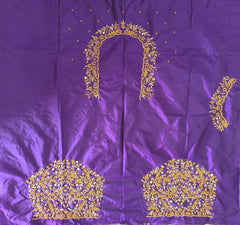 NR1150V - Violet Colour Maggam Work Blouse