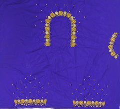 NR850IB - Ink Blue Green Colour Maggam Work Blouse Blue