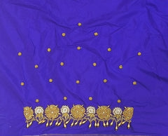 NR850IB - Ink Blue Green Colour Maggam Work Blouse Blue