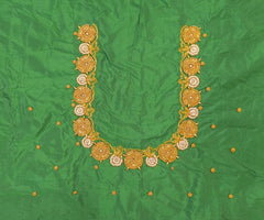 NR850G - Green Colour Maggam Work Blouse