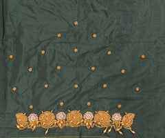 NR850BG - Bottle Green Colour Maggam Work Blouse Blue