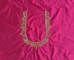 NR1250TP - Tomato Pink Colour Maggam Work Blouse