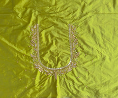 NR1250MG - Mahendi Green Colour Maggam Work Blouse