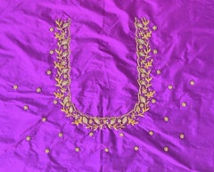NR928PR -Purple Colour Maggam Work Blouse