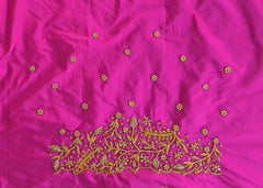 NR928TP -Tomato Pink Colour Maggam Work Blouse