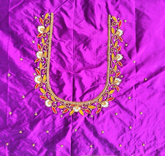 NR895PR - Purple Colour Maggam Work Blouse