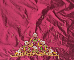 NR895M - Maroon Colour Maggam Work Blouse