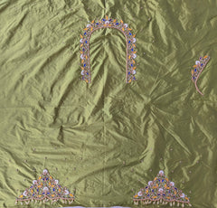 NR895MD - Mahendi Green Colour Maggam Work Blouse