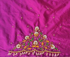 NR895MP - Magenta Pink Colour Maggam Work Blouse