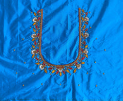 NR895SB - Sky Blue Colour Maggam Work Blouse