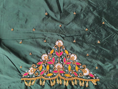 NR895BG - Bottle Green Colour Maggam Work Blouse