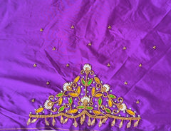 NR895V - Violet Colour Maggam Work Blouse