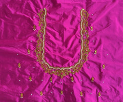 NR896MP - Magenta Pink Colour Maggam Work Blouse