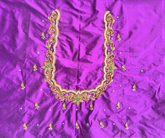 NR896V -Violet Colour Maggam Work Blouse