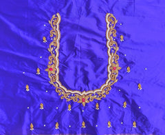 NR896IB - Ink Blue Colour Maggam Work Blouse