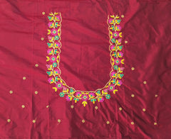 NR480DM - Dark Maroon Colour Computer Multi Work Blouse