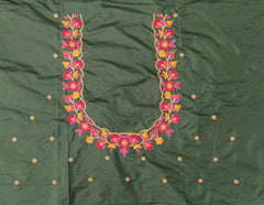 NR480BG - Bottle Green Colour Computer Multi Work Blouse