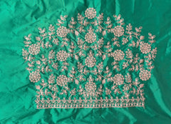 NR396G -Green Colour Computer Work Blouse