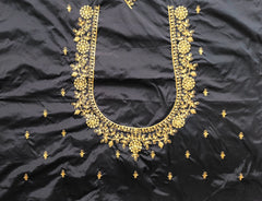 NR396BL - Black Colour Computer Work Blouse