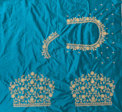 NR396RG -Rama Green Colour Computer Work Blouse