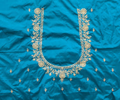 NR396RG -Rama Green Colour Computer Work Blouse