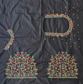 NR475BL - Black Colour Computer Multi Work Blouse