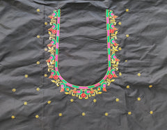 NR475BL - Black Colour Computer Multi Work Blouse