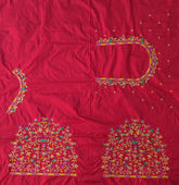 NR475R - Red Colour Computer Multi Colour Work Blouse