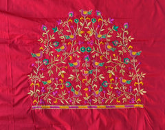 NR475R - Red Colour Computer Multi Colour Work Blouse